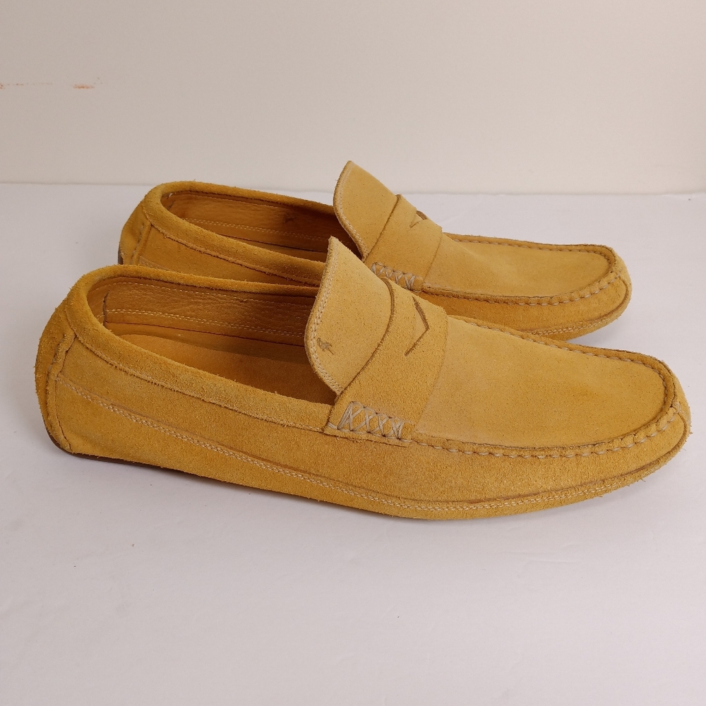 Harry's of London Yellow Suede Driving Moccasin/Penny Loafer - Picture 3 of 15